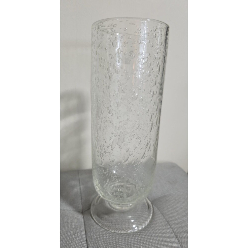Rare Vintage Seeded Art Bubble Glass HandBlown Vase Pedestal Style Beautiful!!